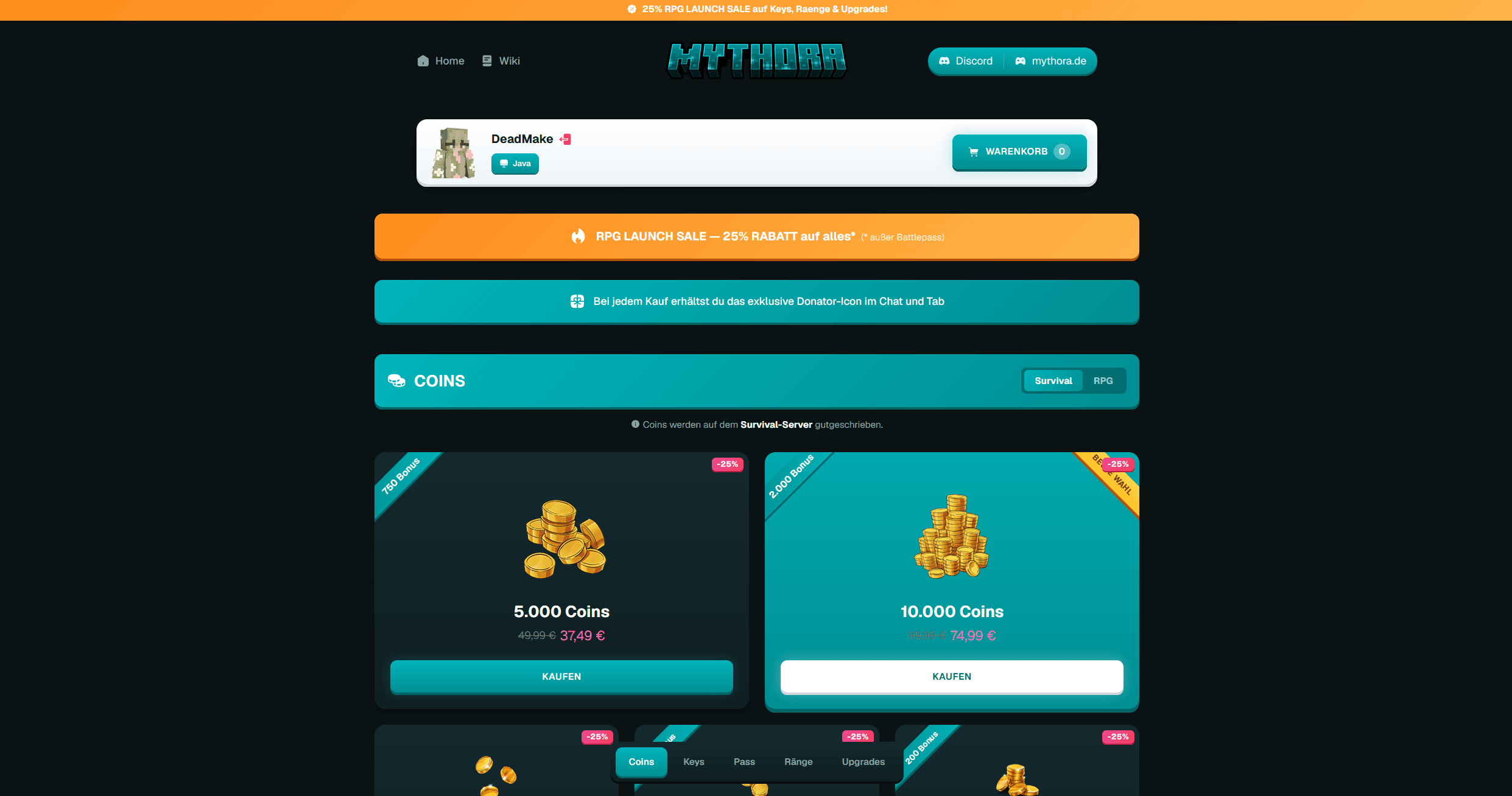 The storefront with Stripe payments
